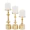 CosmoLiving by Cosmopolitan Gold Aluminum Pillar Candle Holder Set